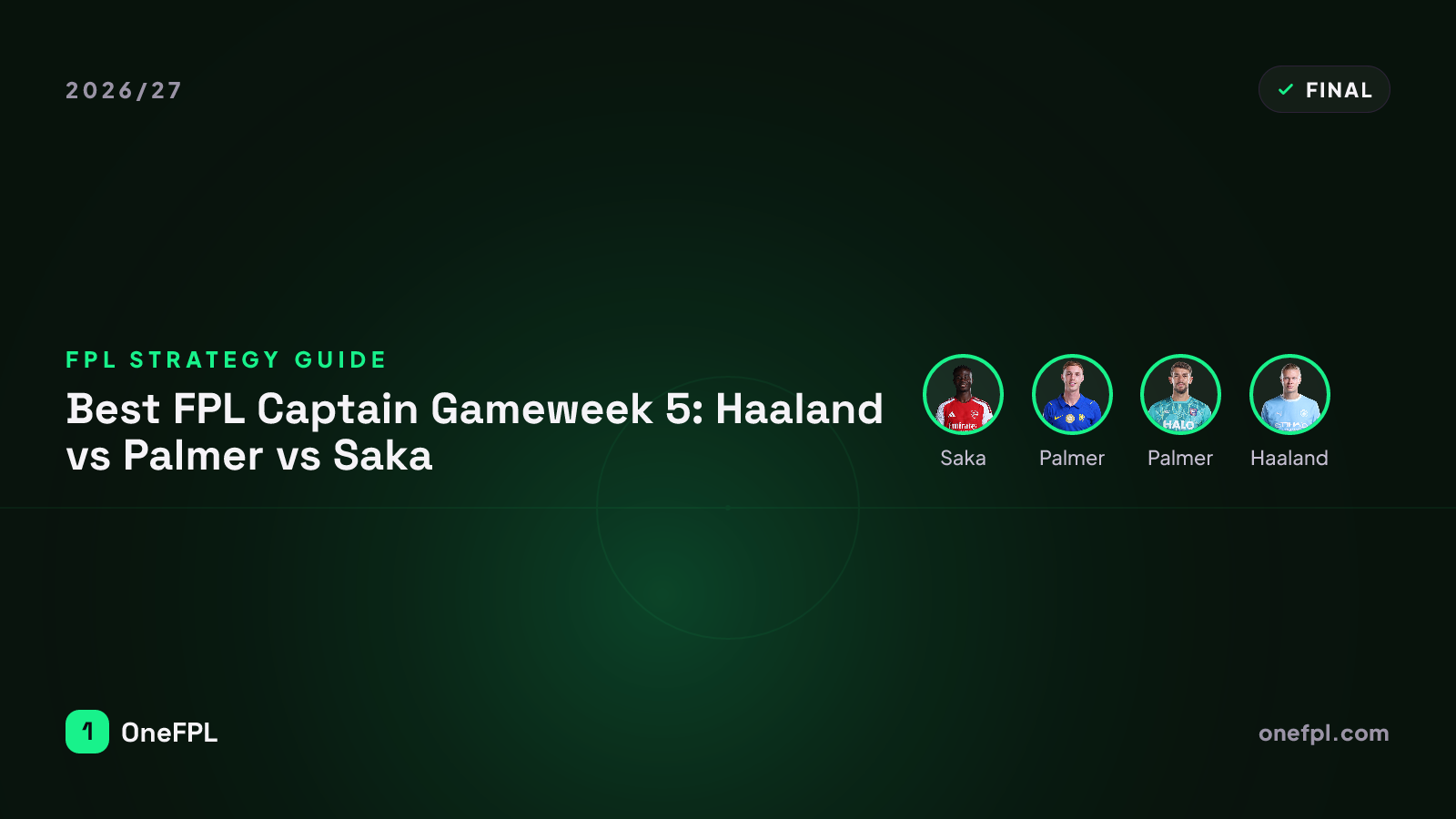 Saka, Palmer, Palmer and Haaland - Fantasy Premier League analysis for 2026/27