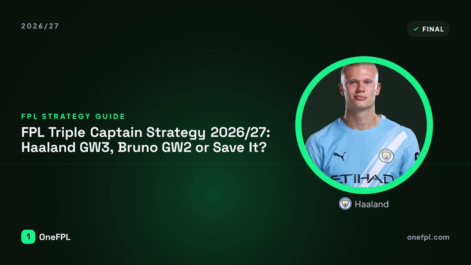 Haaland, Man City — Fantasy Premier League analysis for 2026/27